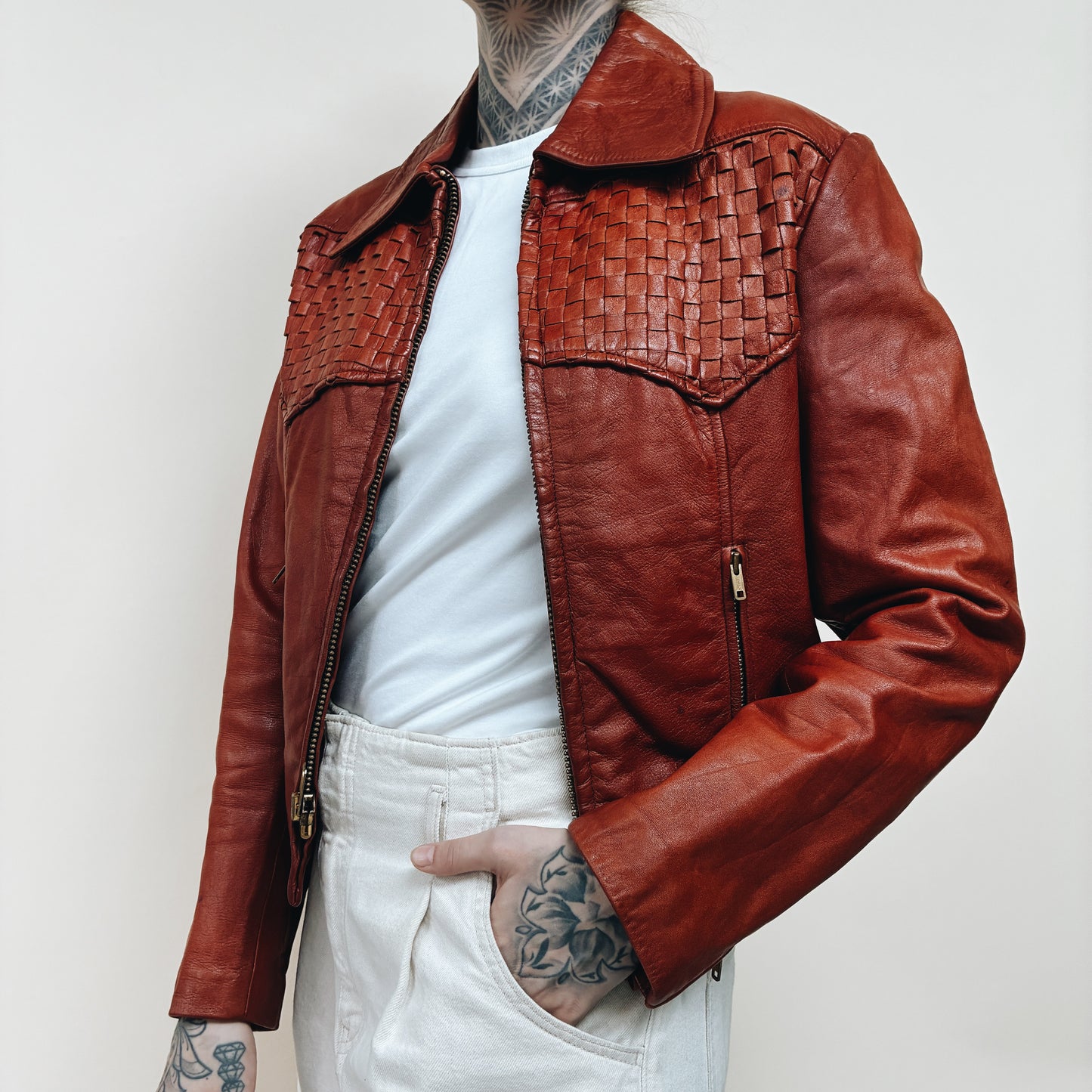 70-80s KOREA - LEE IMPORTS LEATHER JACKET - S