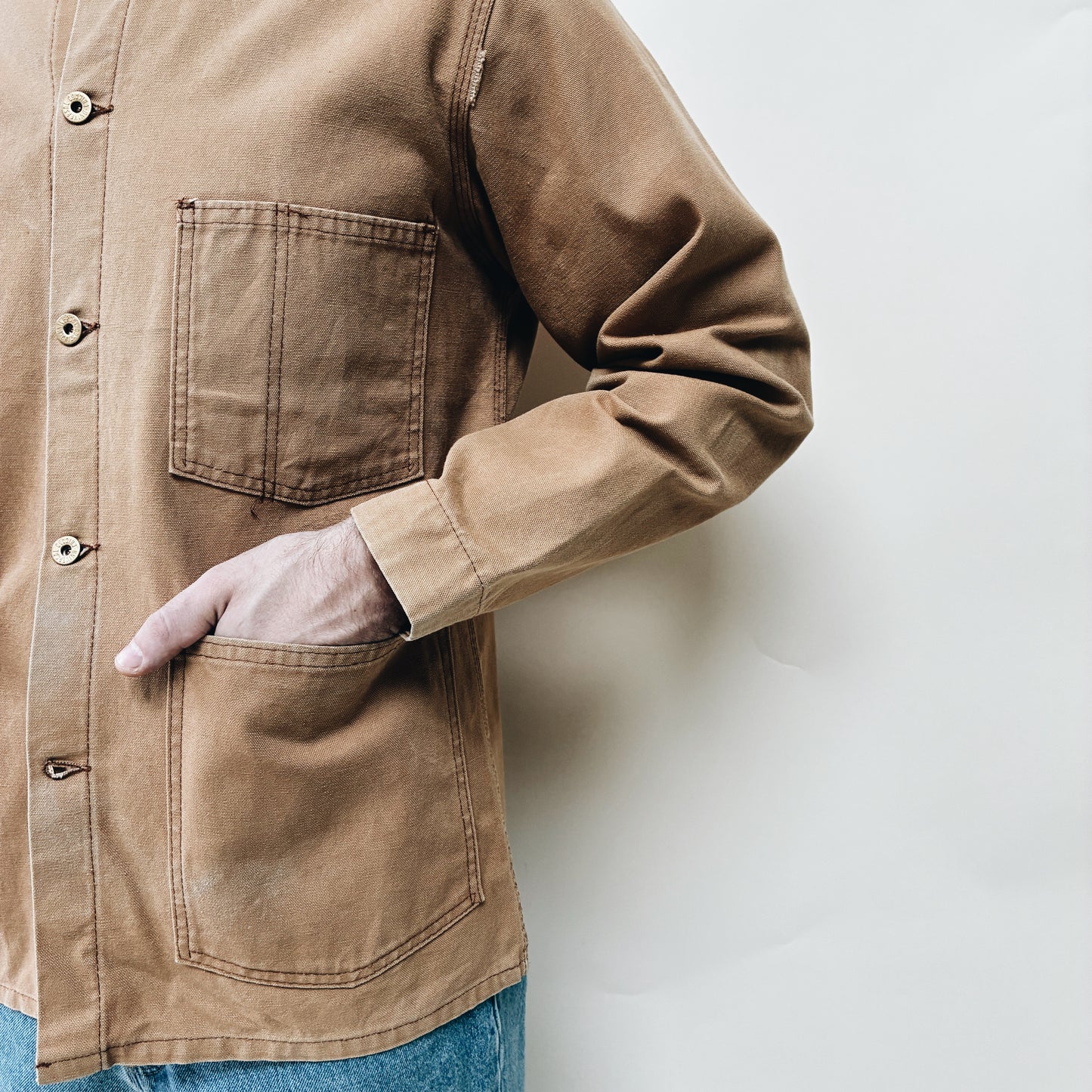 70s USA - UNIVERSAL OVERALL CHORE JACKET - L