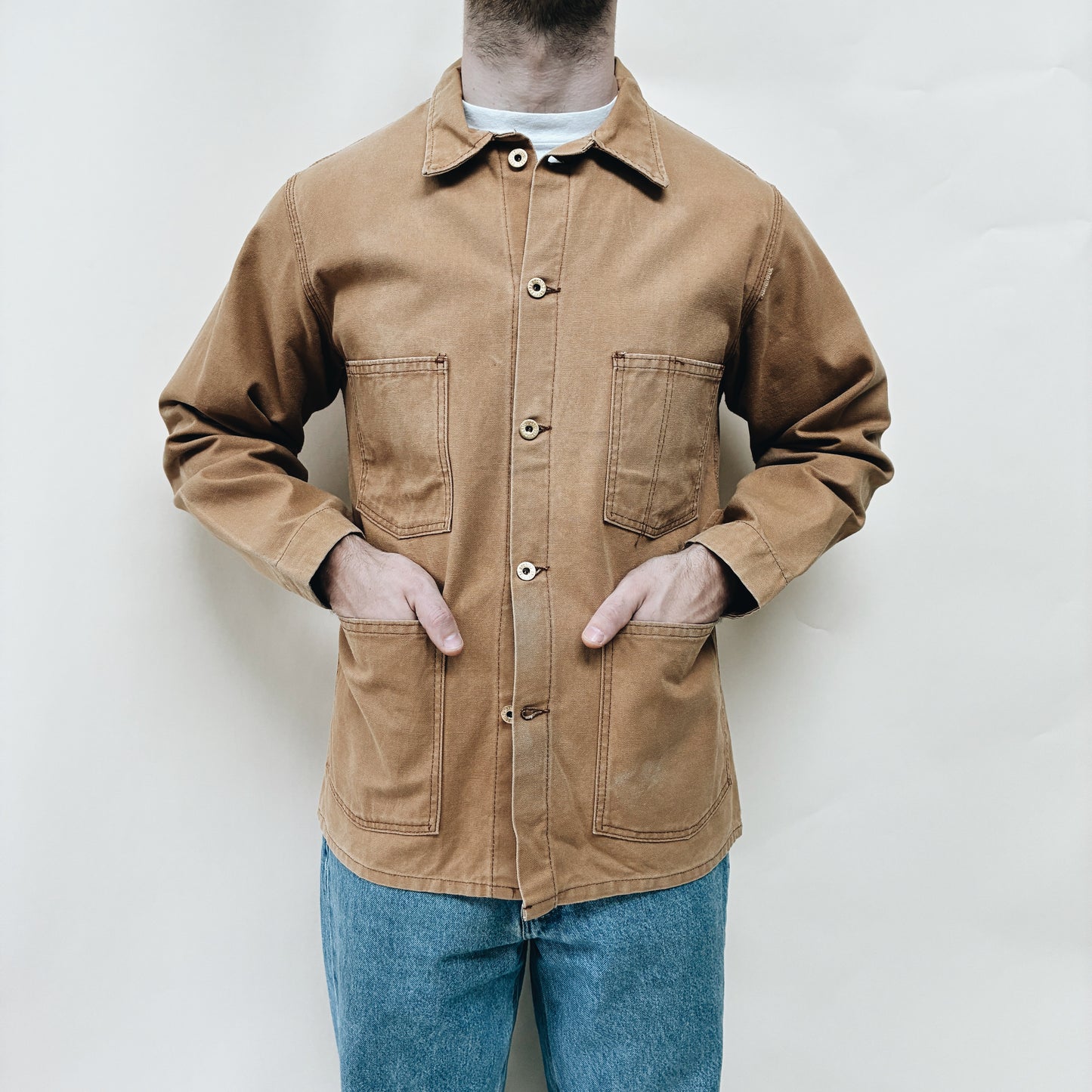 70s USA - UNIVERSAL OVERALL CHORE JACKET - L