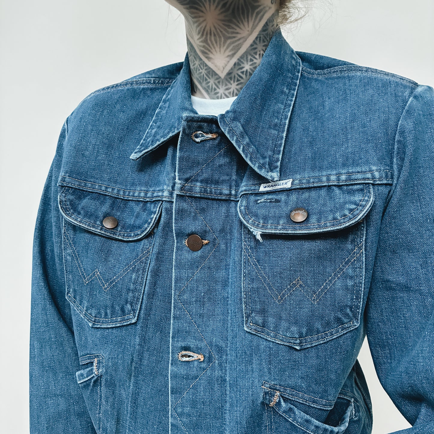 80s USA - WRANGLER NO FAULT DENIM JACKET - S