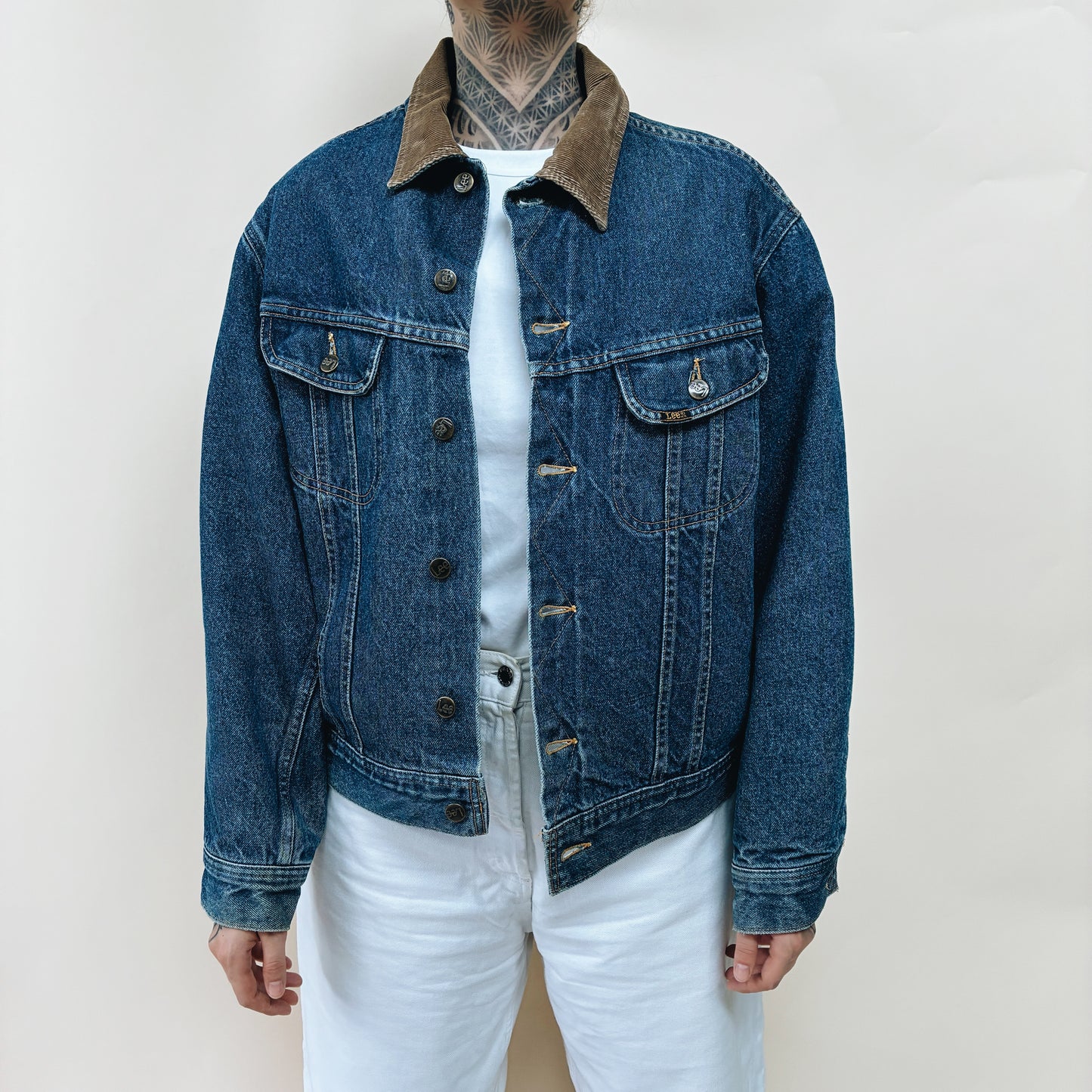80s - CANADA LEE STORM RIDER BLANKET DENIM JACKET - M