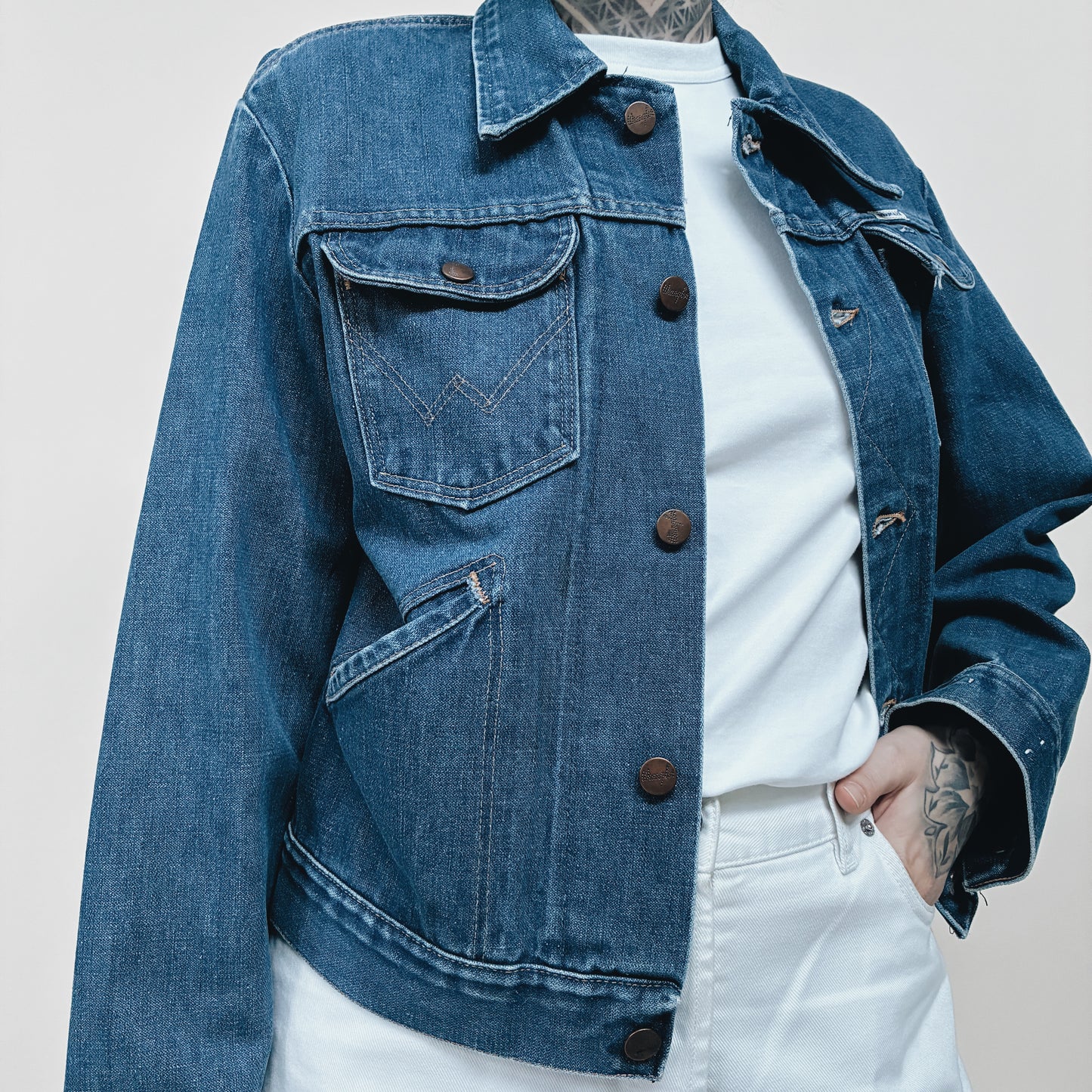 80s USA - WRANGLER NO FAULT DENIM JACKET - S