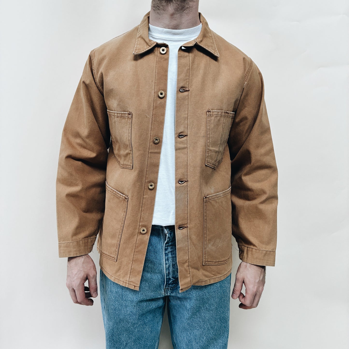 70s USA - UNIVERSAL OVERALL CHORE JACKET - L