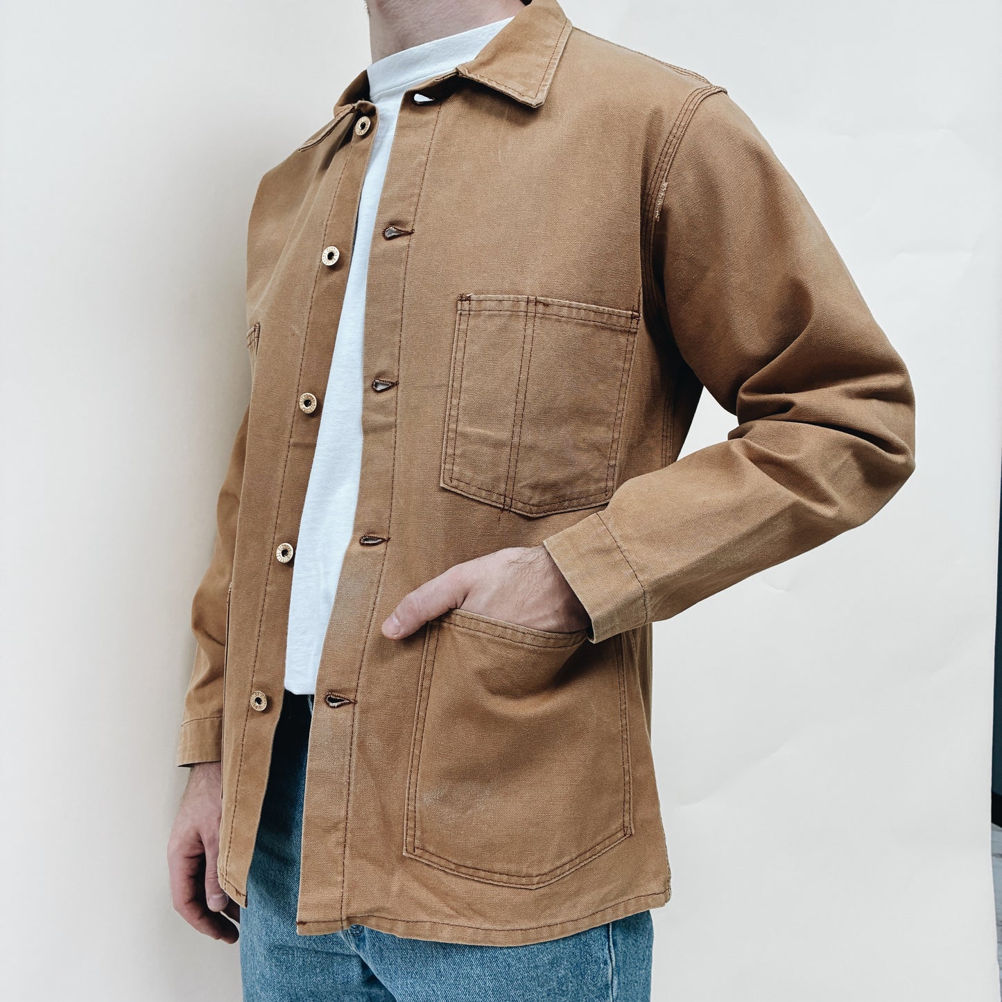 70s USA - UNIVERSAL OVERALL CHORE JACKET - L