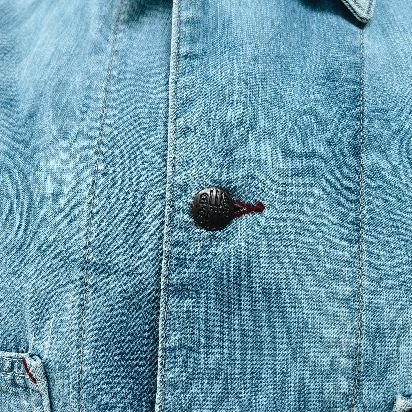 90s JAPAN - BLUE BLUE DENIM CHORE JACKET - M/L