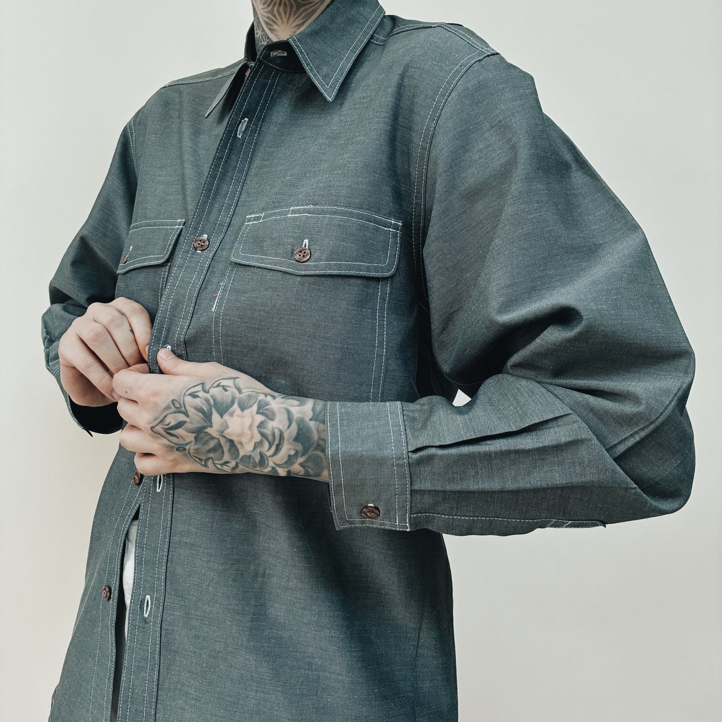 00s - TOP SHALETON SPORTS WORK SHIRT - M