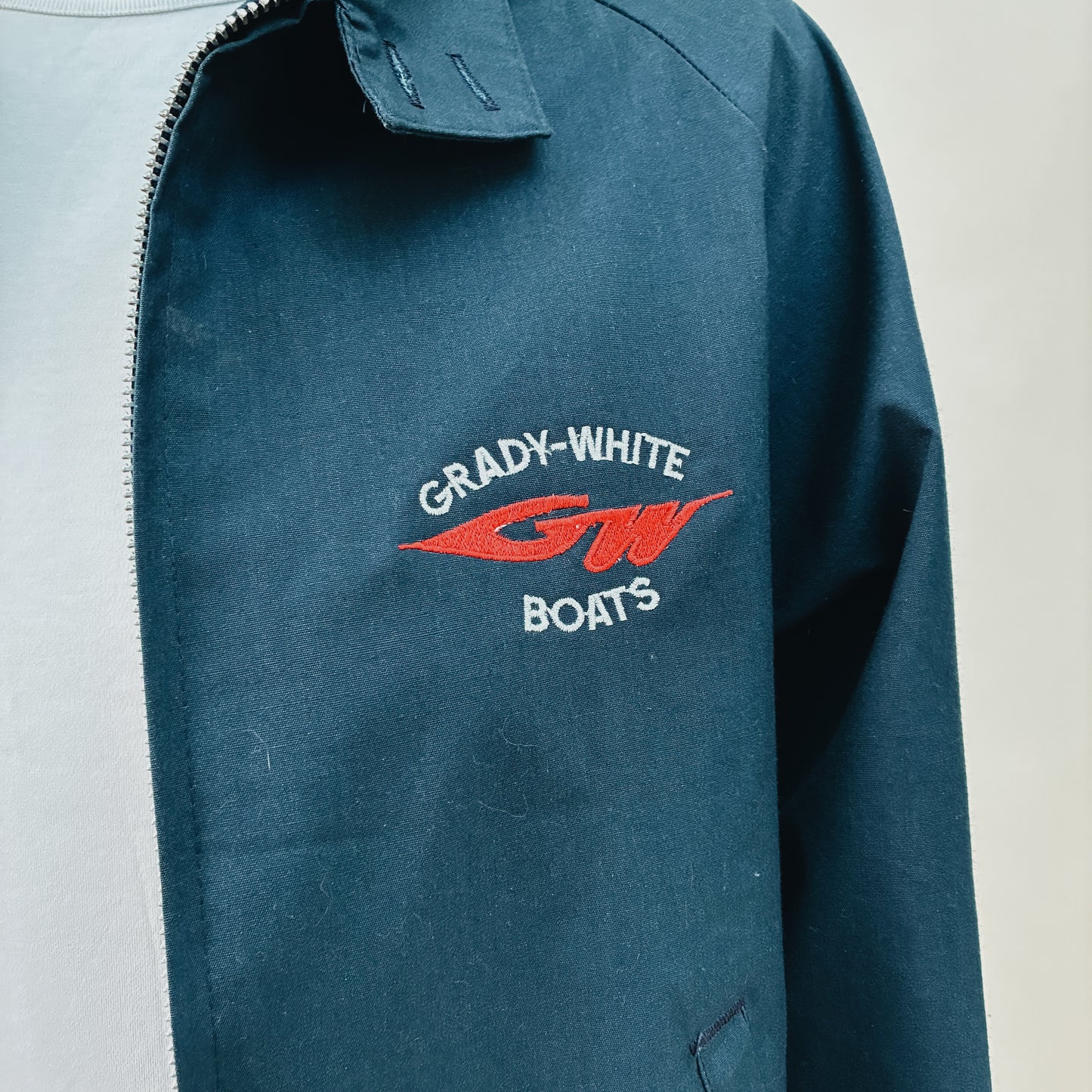 80s USA - SPORTSMASTER x GRADY-WHITE BOATS SWING JACKET - M