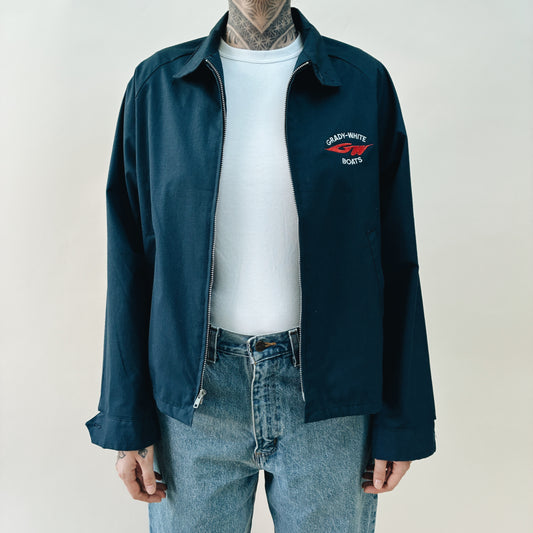 80s USA - SPORTSMASTER x GRADY-WHITE BOATS SWING JACKET - M