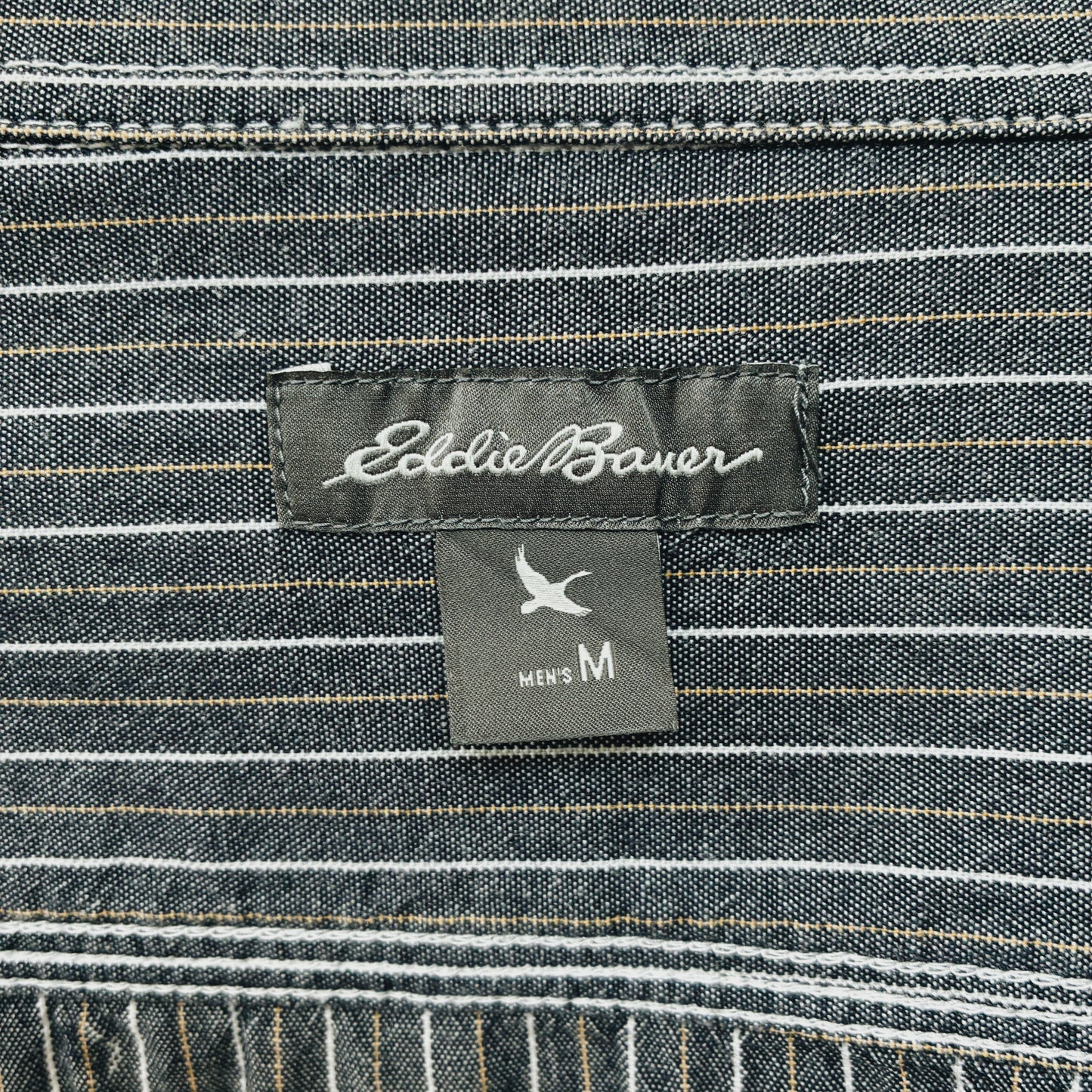 00s - EDDIE BAUER STRIPED WORK SHIRT - M