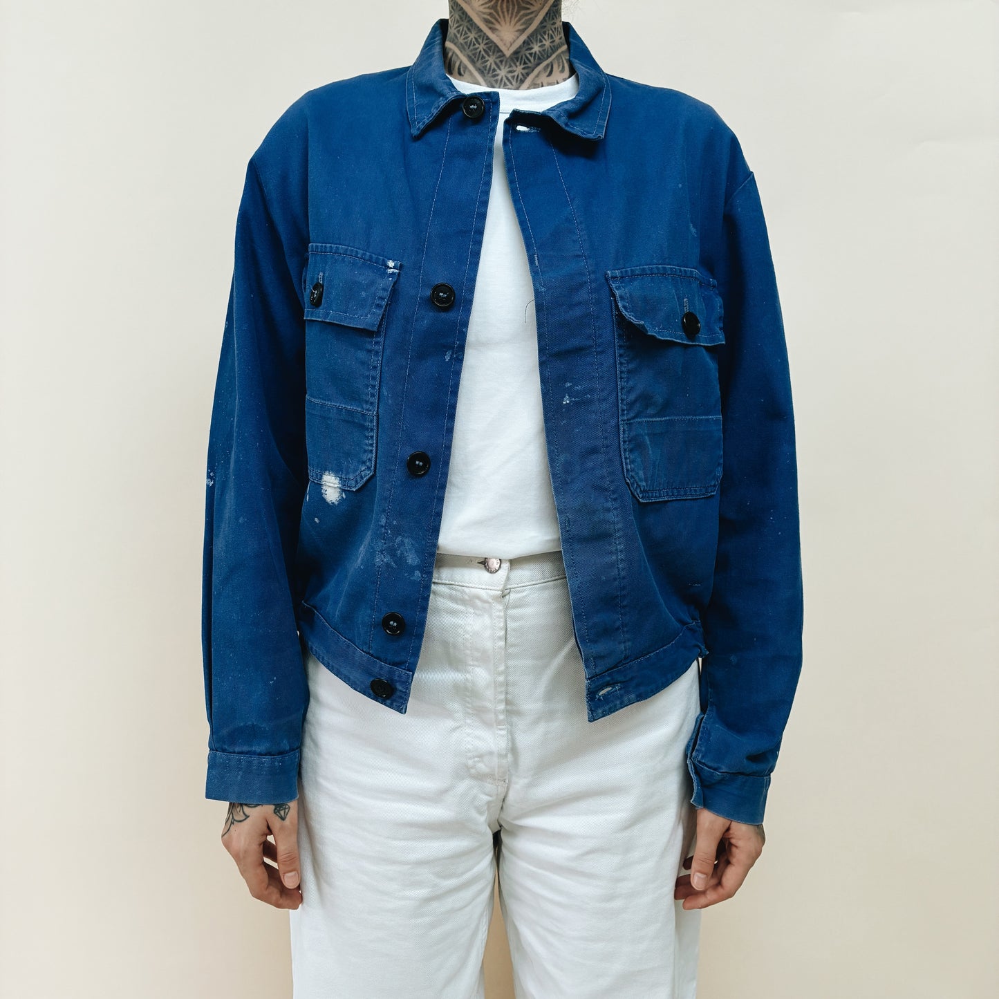 80s FRANCE - WORK JACKET - M