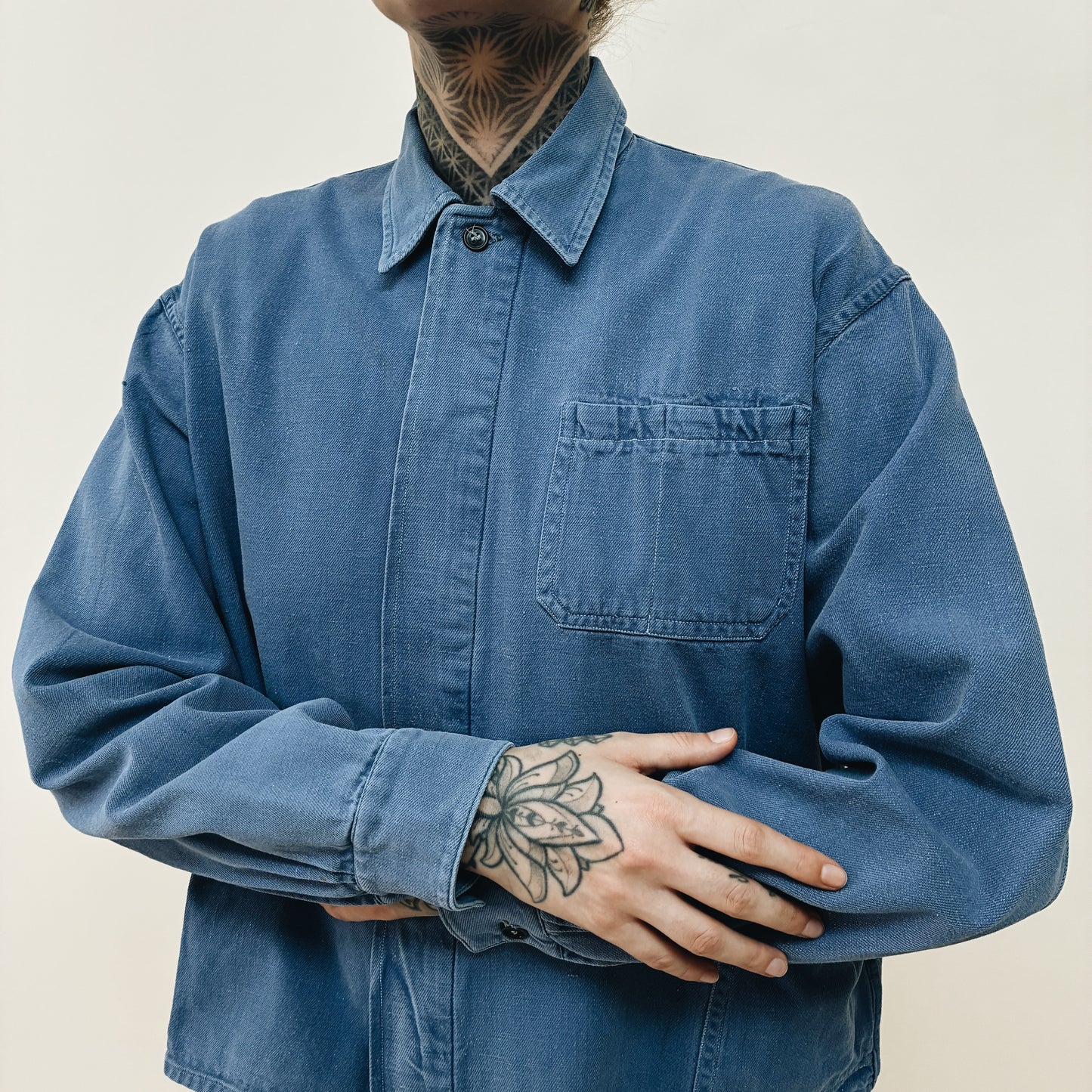 70s FRANCE - HEAVY WORK JACKET - M