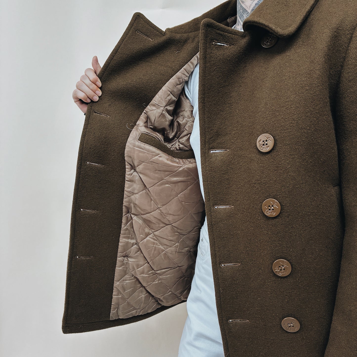 80s CANADA - DURO JAC by SCHOTT PEA COAT JACKET - S
