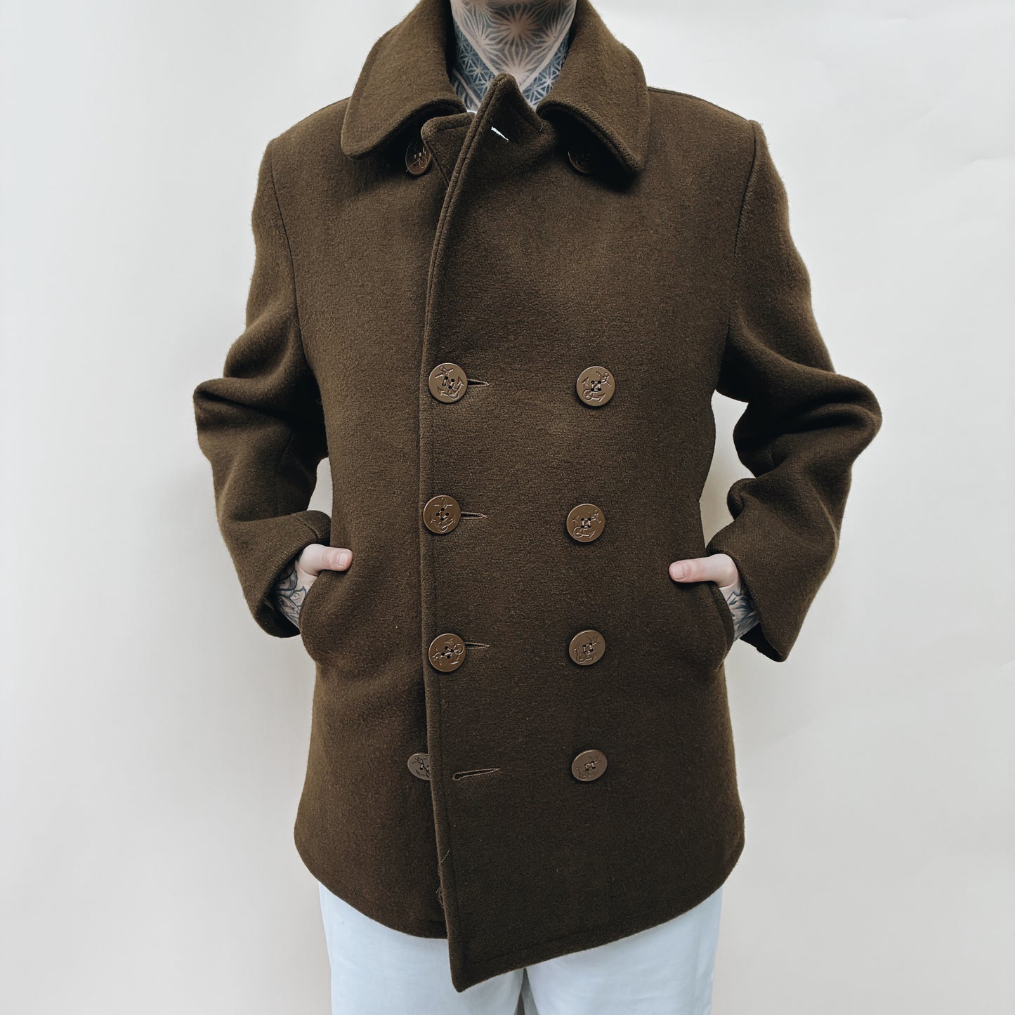 80s CANADA - DURO JAC by SCHOTT PEA COAT JACKET - S