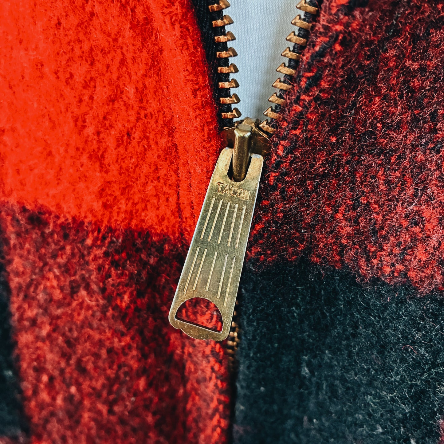 50s USA - WOOL BUFFALO PLAID JACKET - M