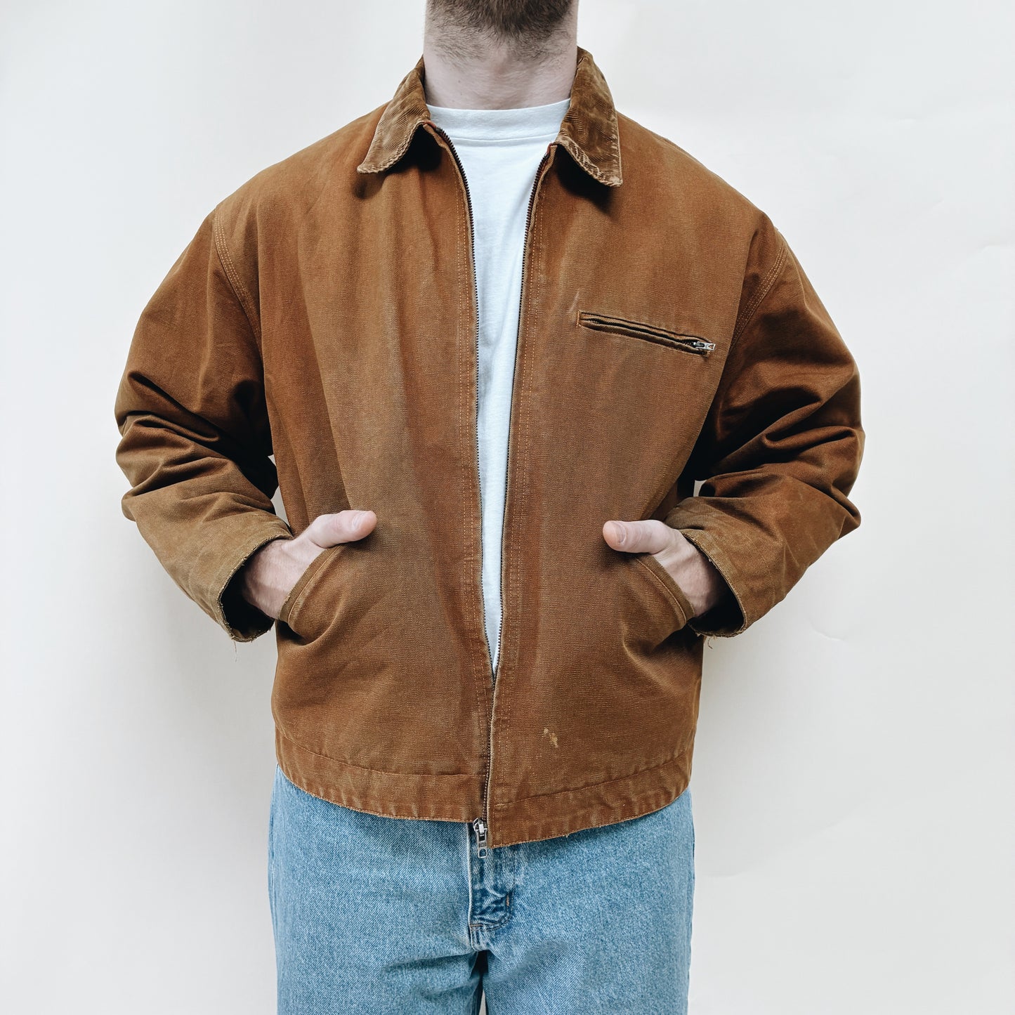 80s - FRANCE DES L’HORIZON CANVAS WORK JACKET - XL