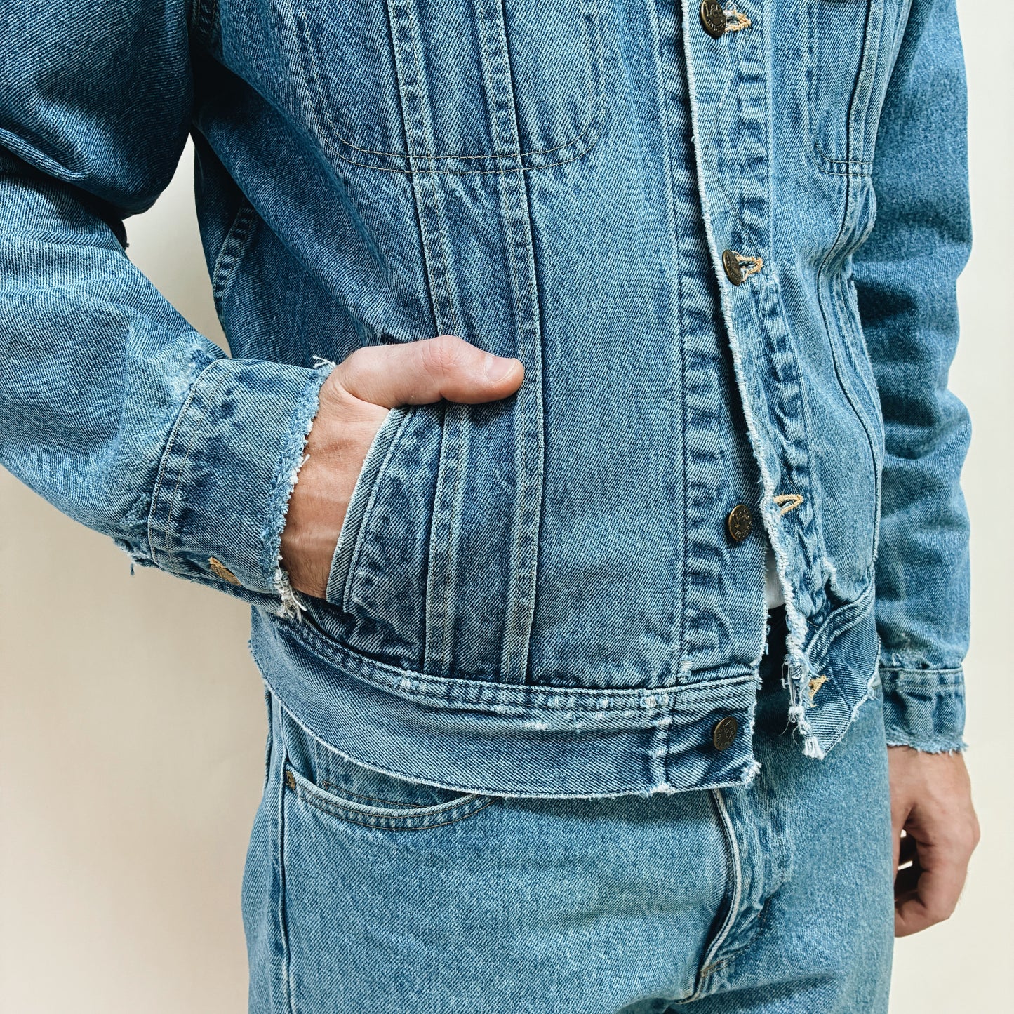 70s USA - LEE RIDERS DENIM JACKET - L