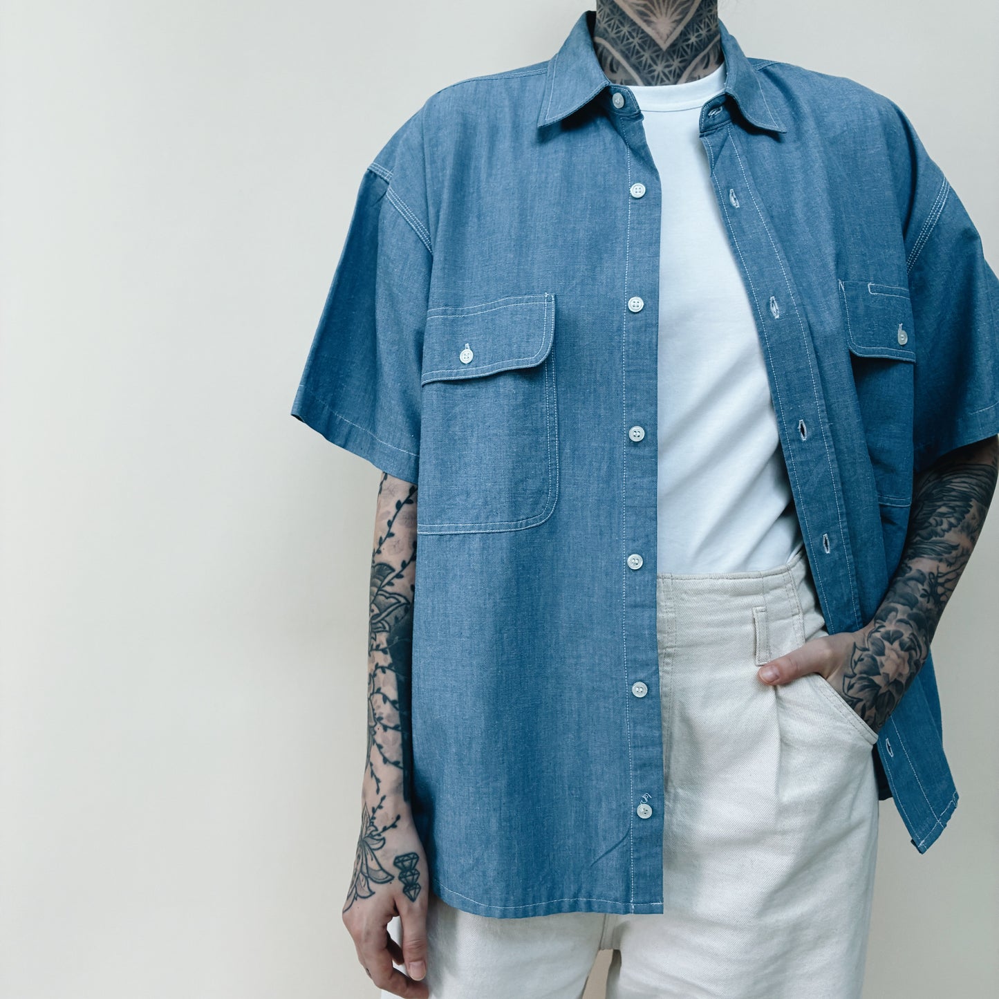 00s RUS - BIG SMITH SHORT SLEEVE SHIRT - L