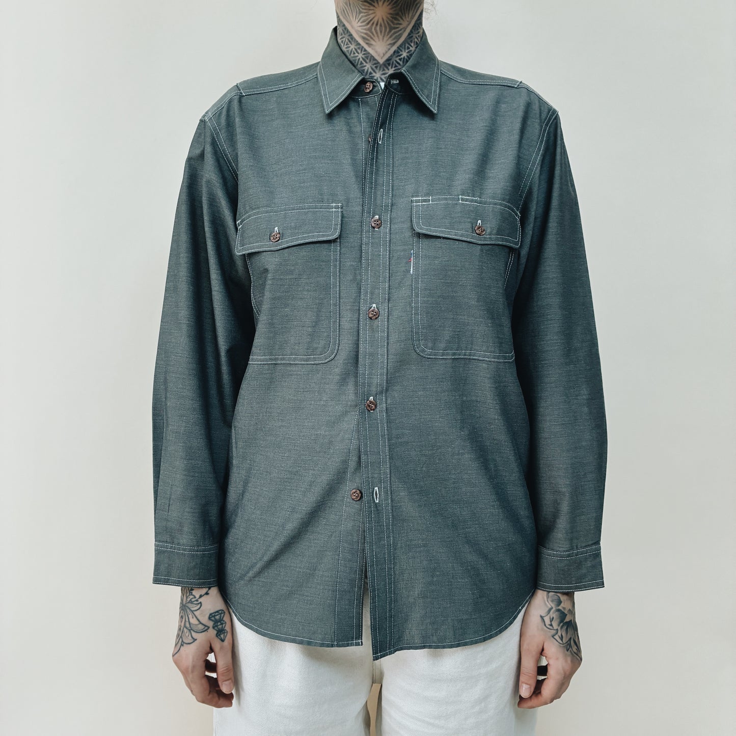 00s - TOP SHALETON SPORTS WORK SHIRT - M