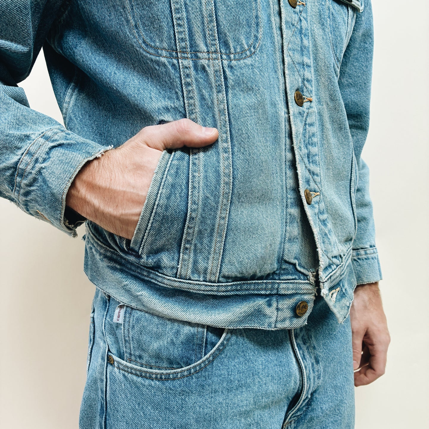 90s MEXICO - LEE RIDERS DENIM JACKET - L