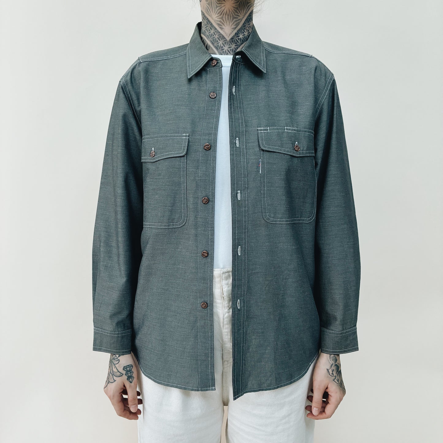 00s - TOP SHALETON SPORTS WORK SHIRT - M