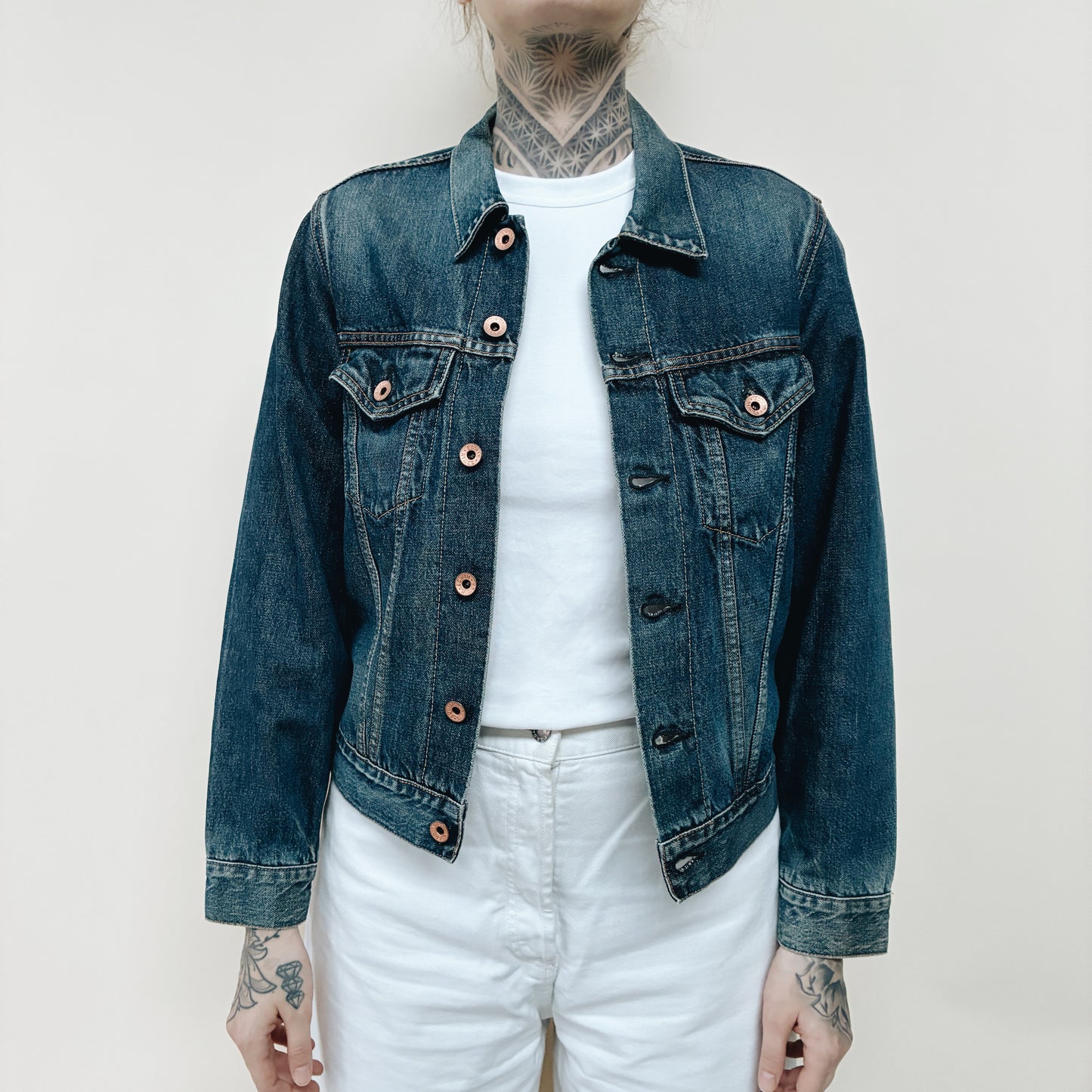 90s JAPAN - EDWIN 5550 SELVEDGE DENIM JACKET - S
