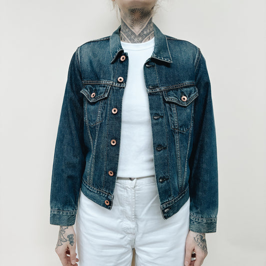 90s JAPAN - EDWIN 5550 SELVEDGE DENIM JACKET - S