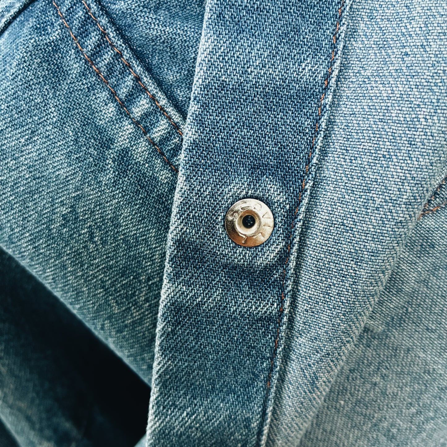 80s - WRANGLER WESTERN DENIM SHIRT - XL