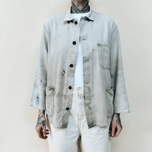 50s FRANCE - WORK JACKET DISTRESSED - M
