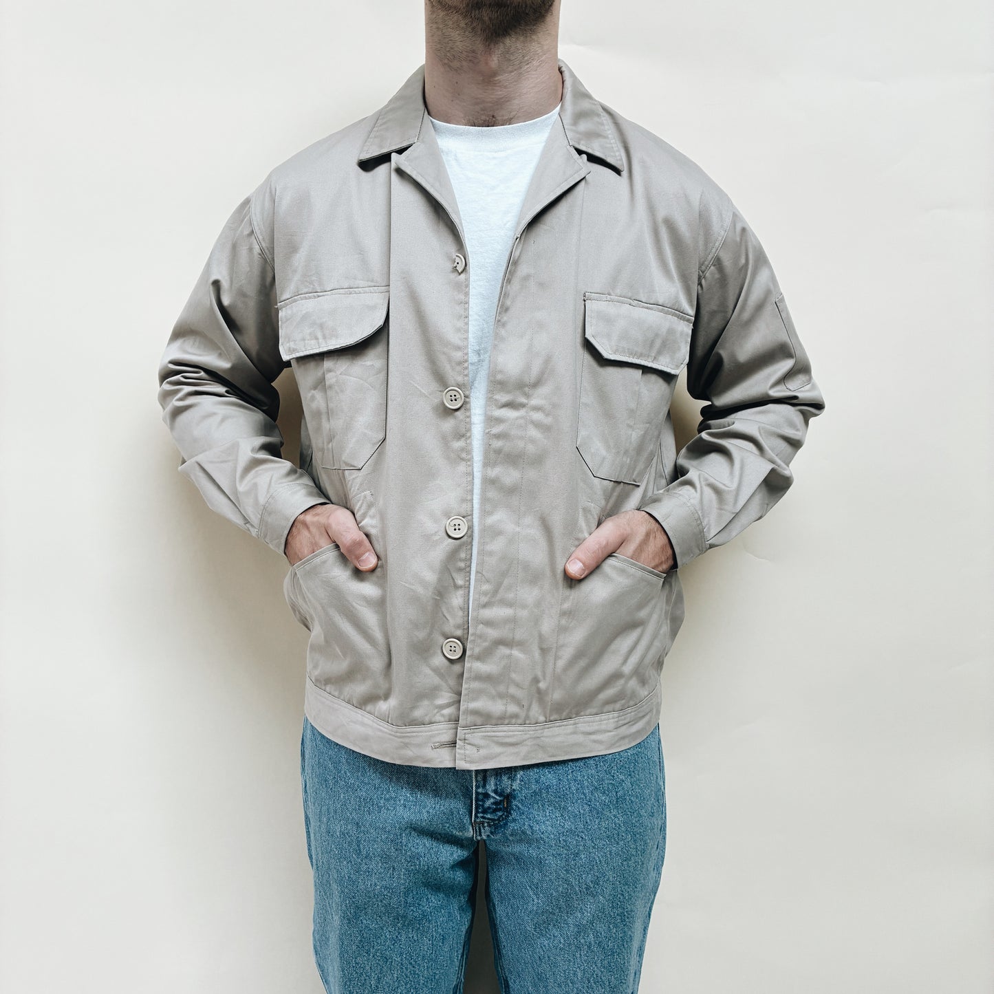 80s JAPAN - AUTO BI WORK JACKET - L/XL