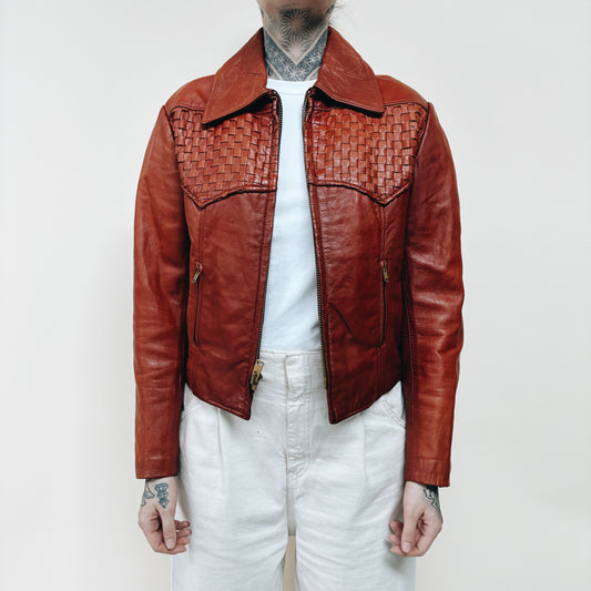 70-80s KOREA - LEE IMPORTS LEATHER JACKET - S