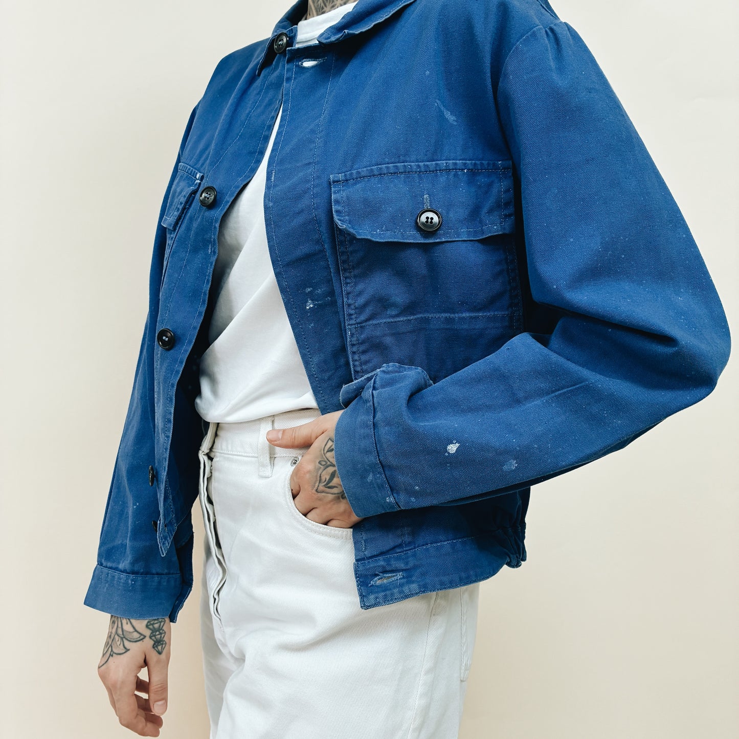 80s FRANCE - WORK JACKET - M