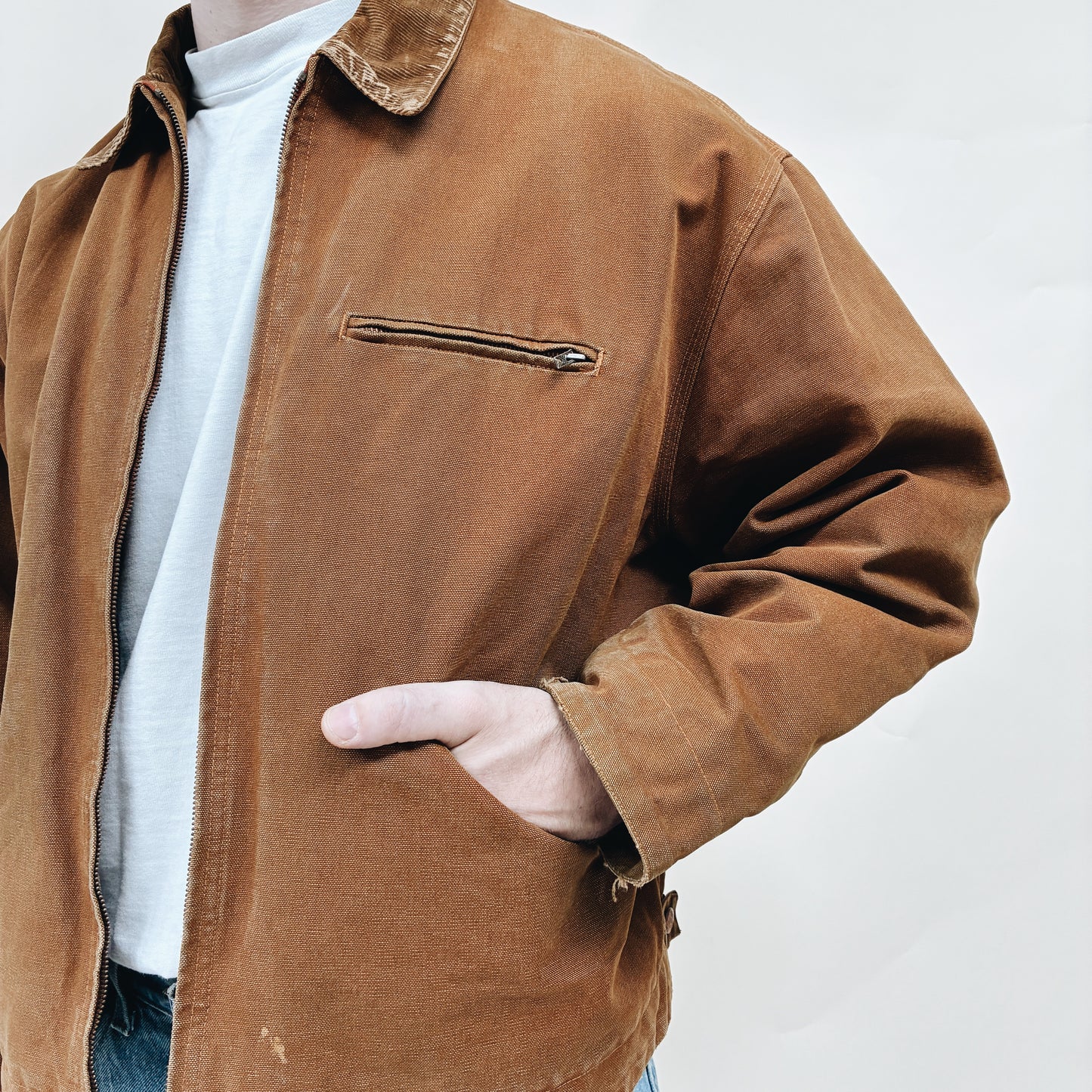 80s - FRANCE DES L’HORIZON CANVAS WORK JACKET - XL