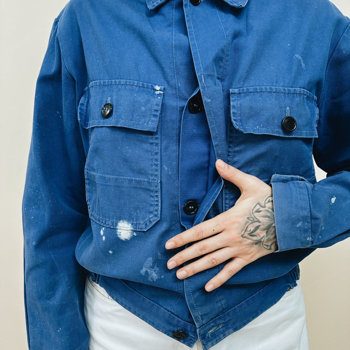 80s FRANCE - WORK JACKET - M