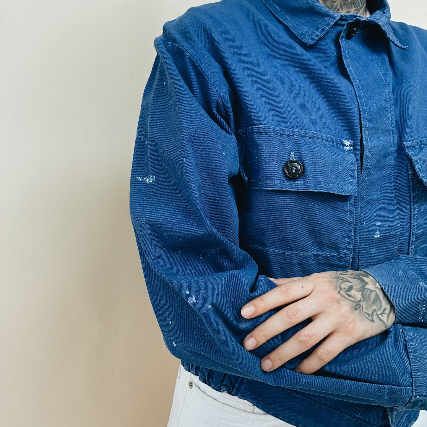 80s FRANCE - WORK JACKET - M