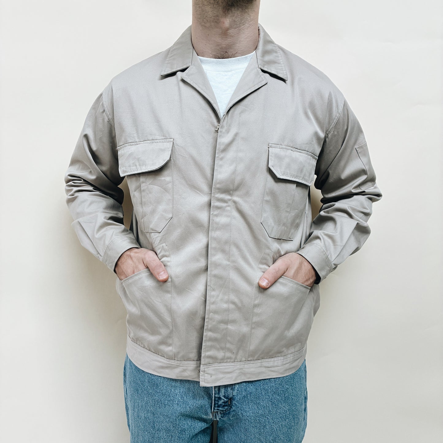 80s JAPAN - AUTO BI WORK JACKET - L/XL