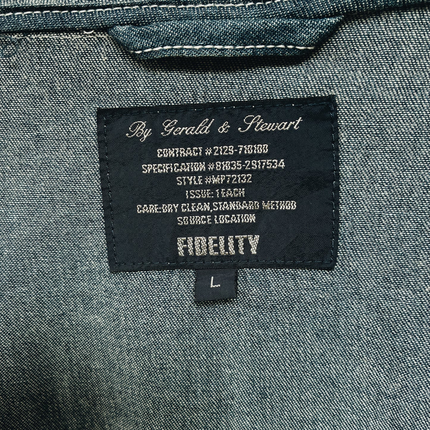 FIDELITY BY GERALD & STEWART HOODED LIGHT DENIM JACKET - M