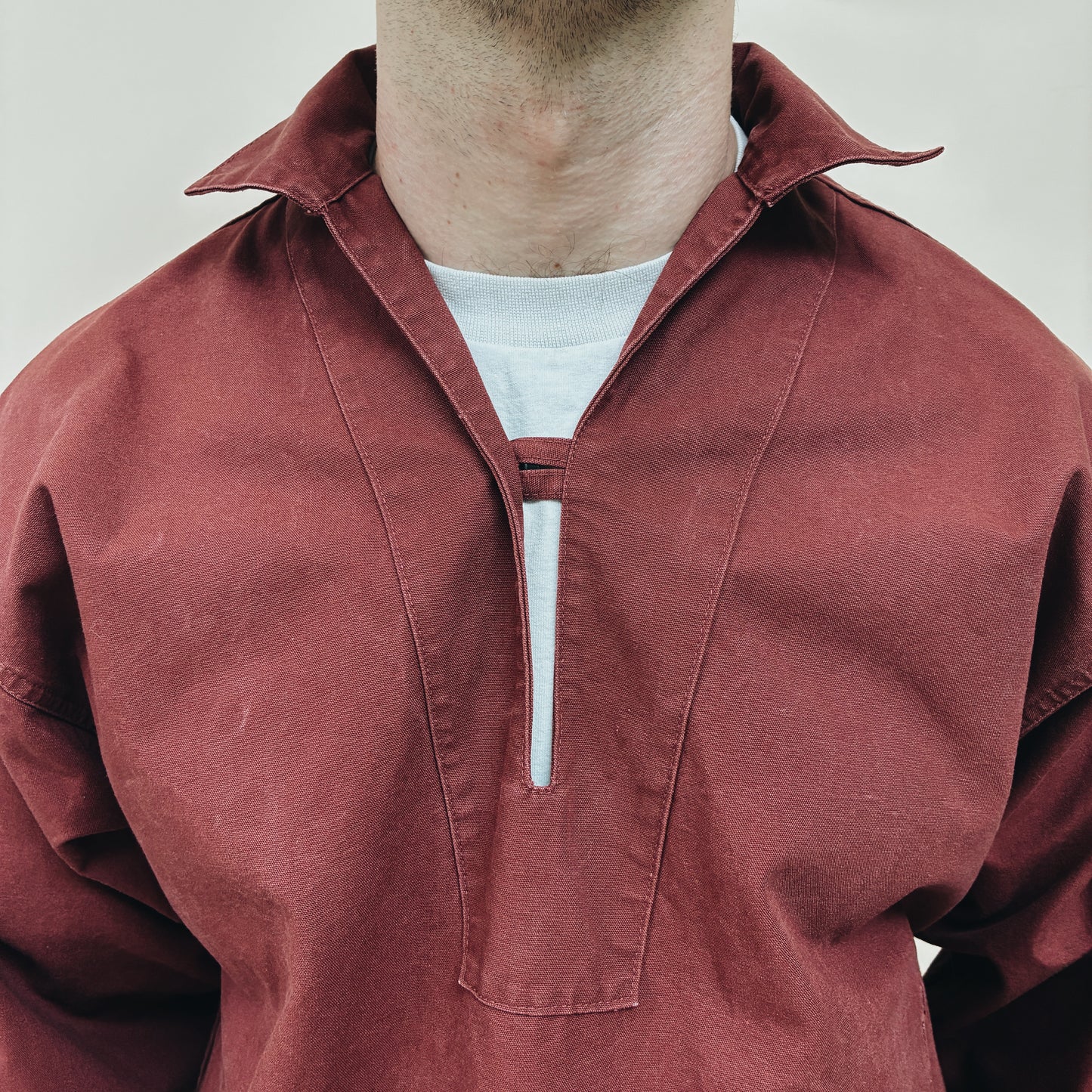 80s FRANCE - FISHERMAN SMOCK JACKET - L