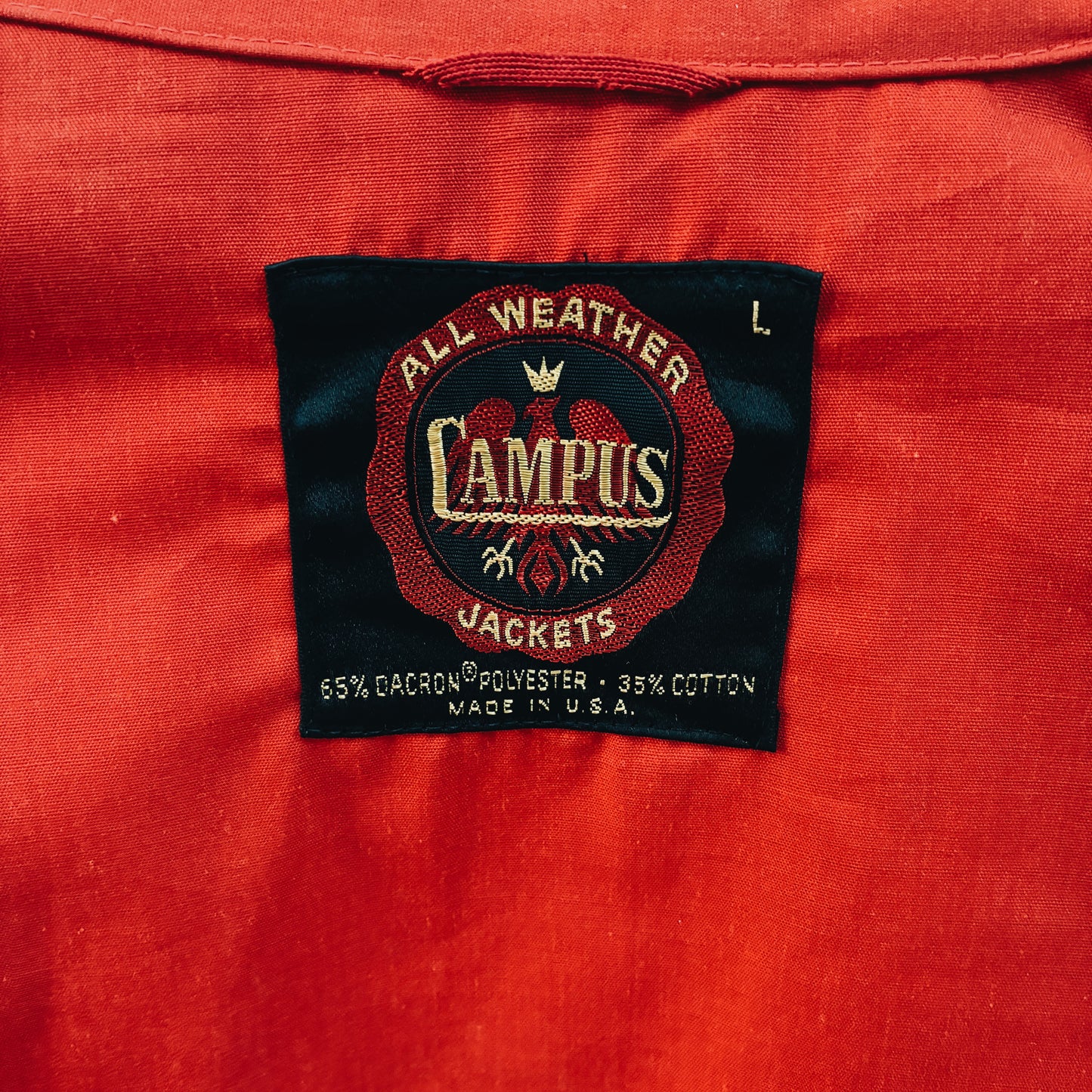 60-70s USA - CAMPUS RED SWING JACKET - L