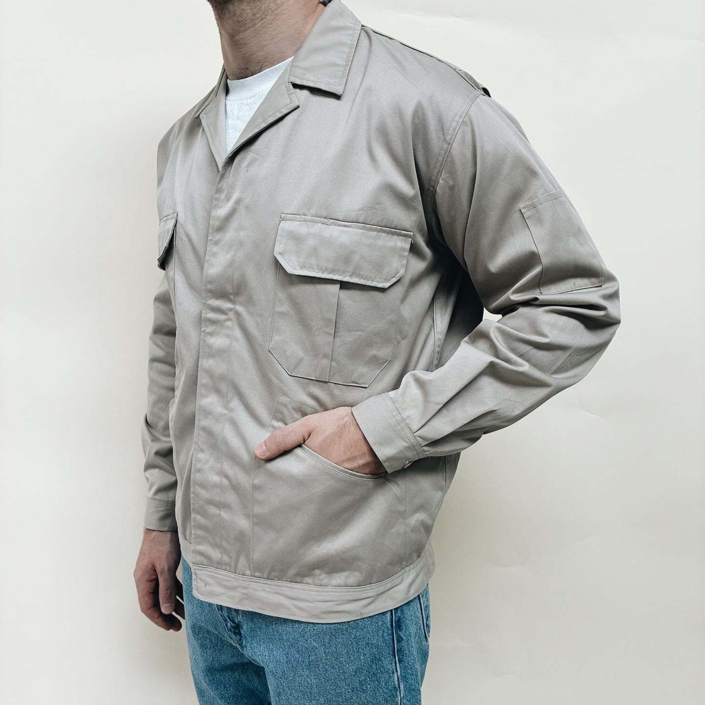 80s JAPAN - AUTO BI WORK JACKET - L/XL