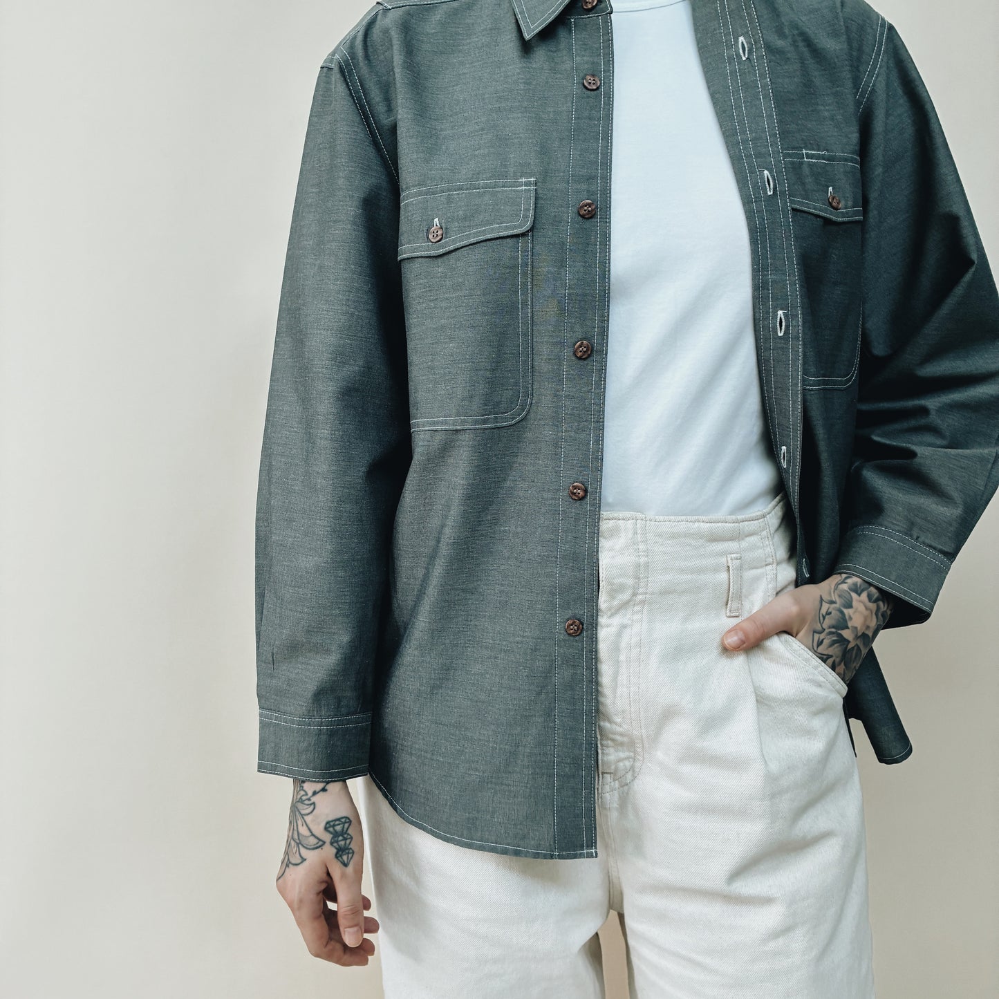 00s - TOP SHALETON SPORTS WORK SHIRT - M