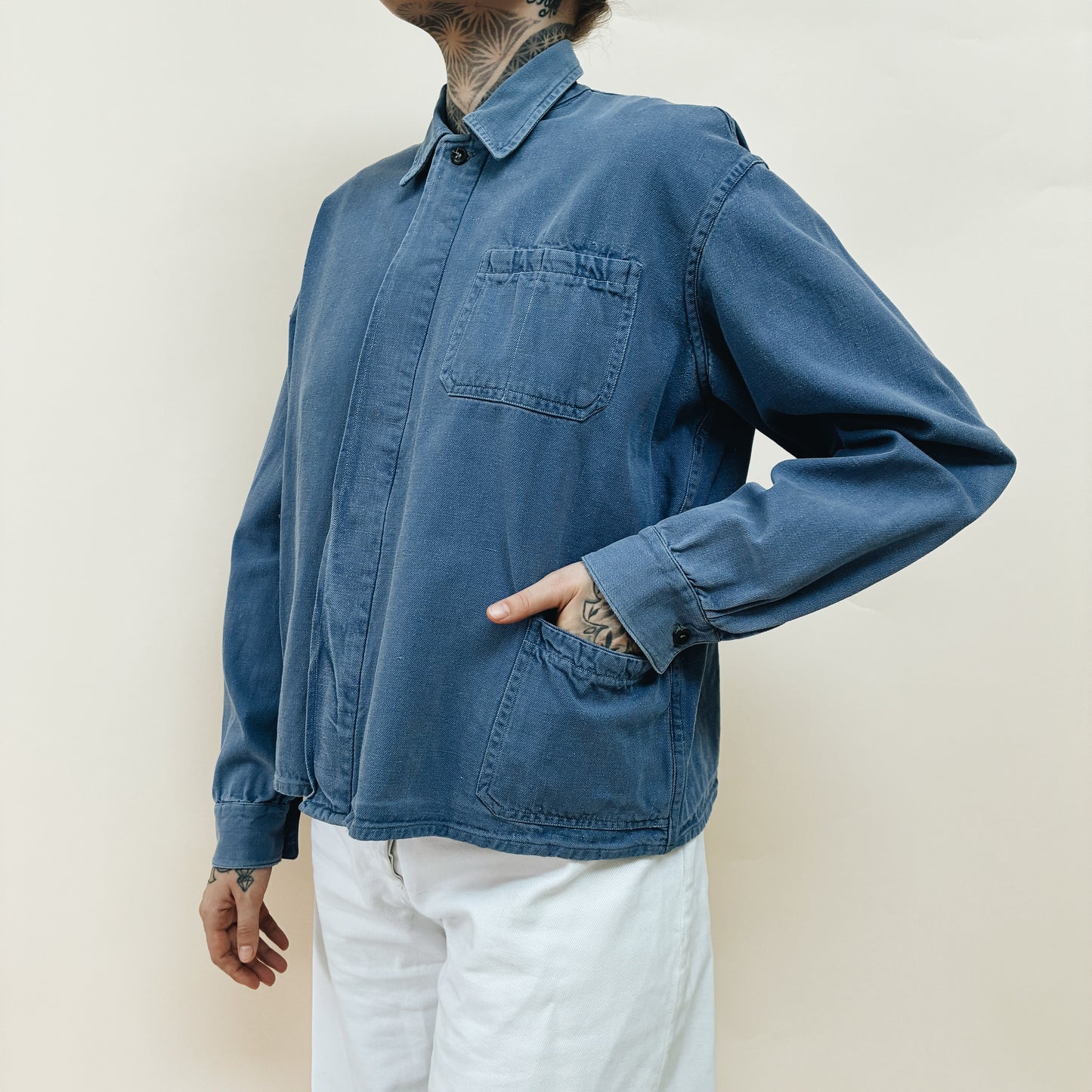 70s FRANCE - HEAVY WORK JACKET - M