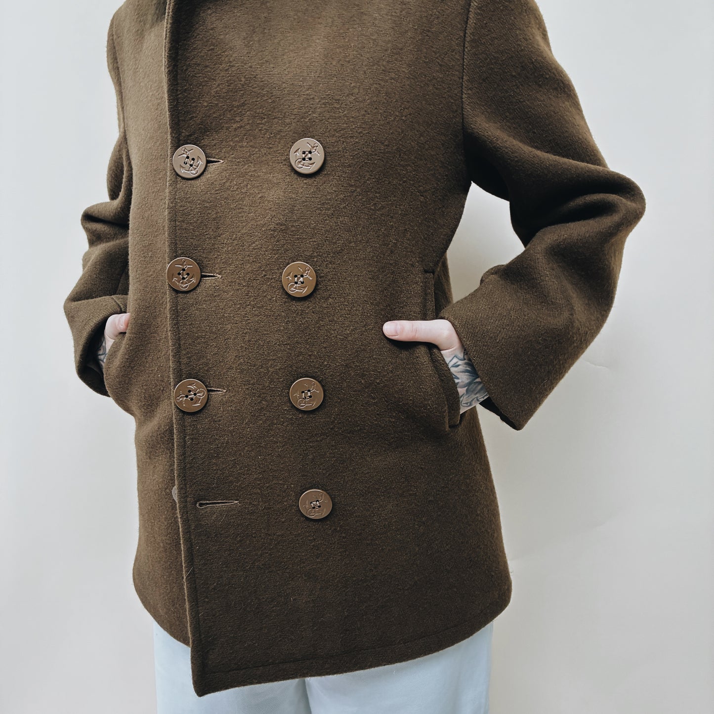 80s CANADA - DURO JAC by SCHOTT PEA COAT JACKET - S