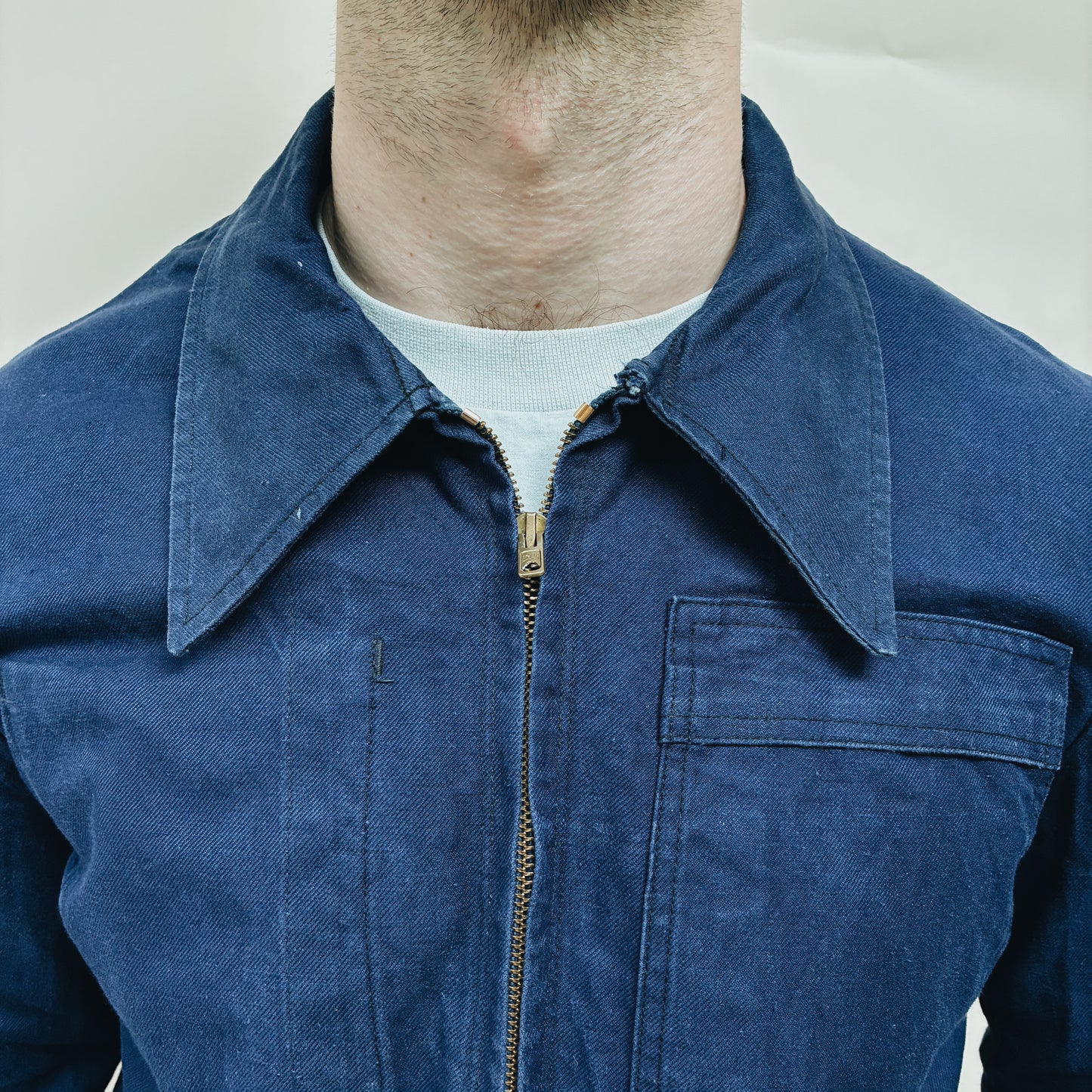70s FRANCE - WORK JACKET - L